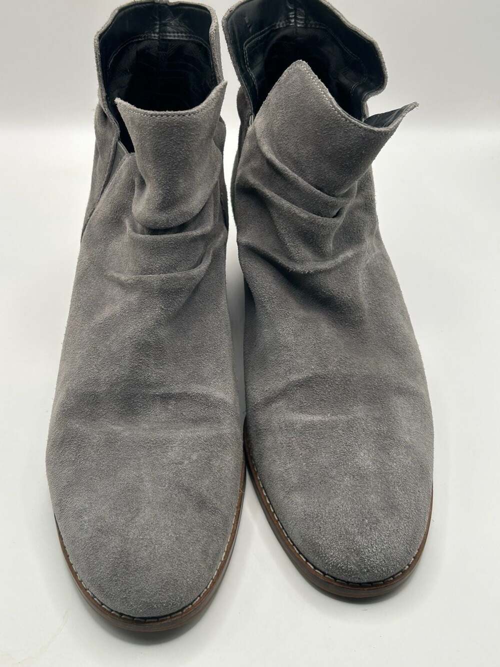 Cole Haan Alayna Slouch Ankle Booties in Grey Suede